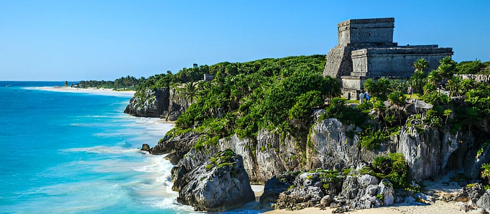 Plano general de una parte de la zona arqueológica de Tulum